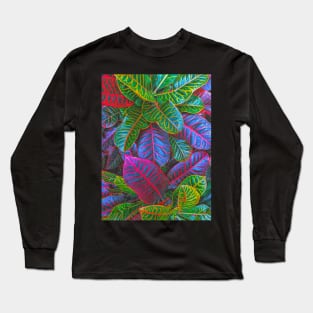 Stylized Crotons Plant Long Sleeve T-Shirt